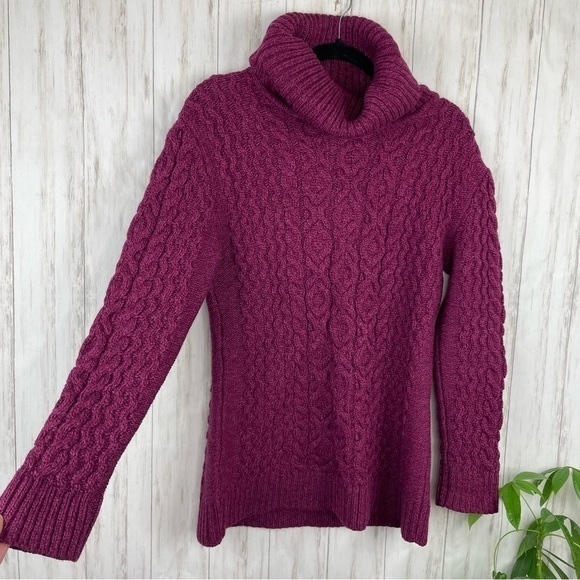 Original Aran 100% Merino Wool Wine Maroon Medium - Picture 1 of 10